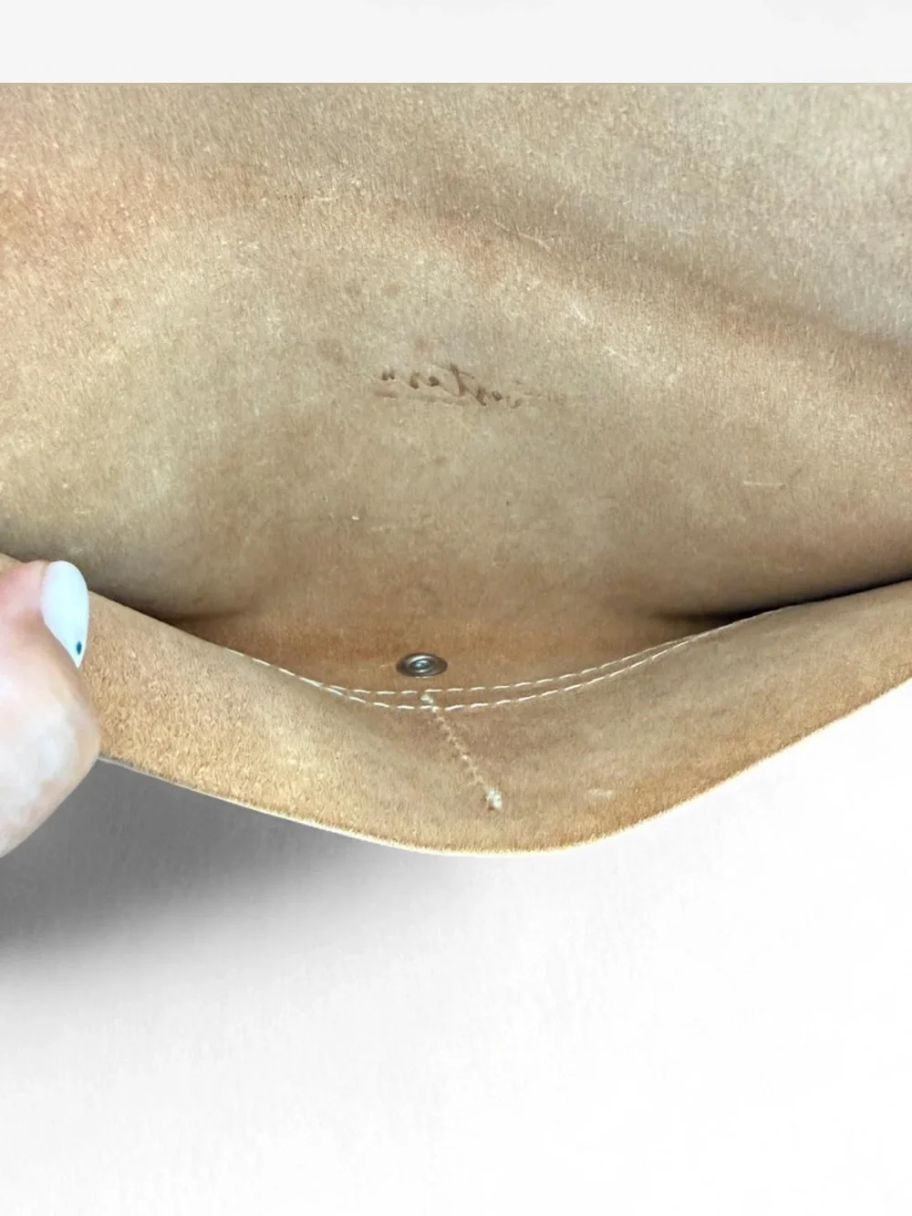 Salty Western Handmade in Hawaii Tan Leather Long Snap Wallet / Envelope Clutch
